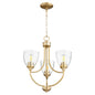 Quorum Enclave 6059-3-280 Chandelier - Aged Brass W/ Clear/seeded