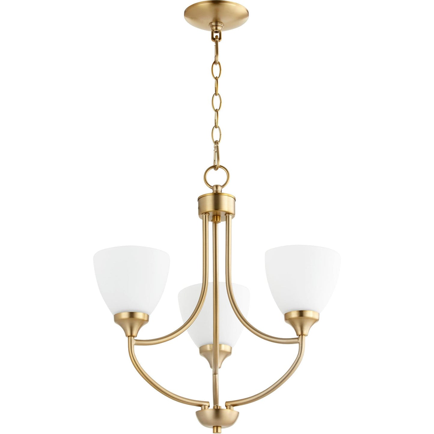 Quorum Enclave 6059-3-80 Chandelier - Aged Brass