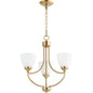 Quorum Enclave 6059-3-80 Chandelier - Aged Brass