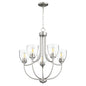 Quorum Enclave 6059-5-265 Chandelier - Satin Nickel W/ Clear/seeded