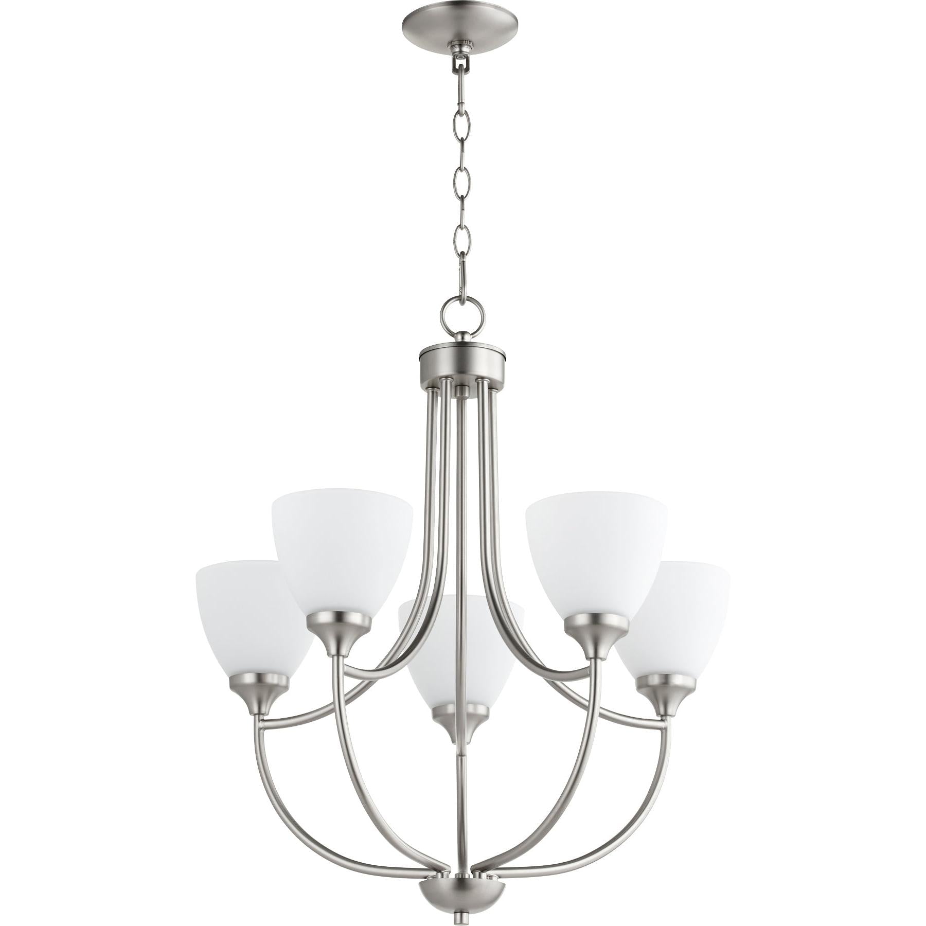 Quorum Enclave 6059-5-65 Chandelier - Satin Nickel