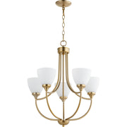 Quorum Enclave 6059-5-80 Chandelier - Aged Brass