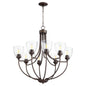 Quorum Enclave 6059-8-286 Chandelier - Oiled Bronze W/ Clear/seeded