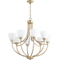Quorum Enclave 6059-8-60 Chandelier - Aged Silver Leaf
