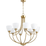 Quorum Enclave 6059-8-80 Chandelier - Aged Brass