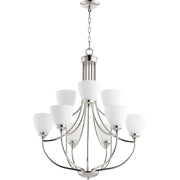 Quorum Enclave 6059-9-62 Chandelier - Polished Nickel