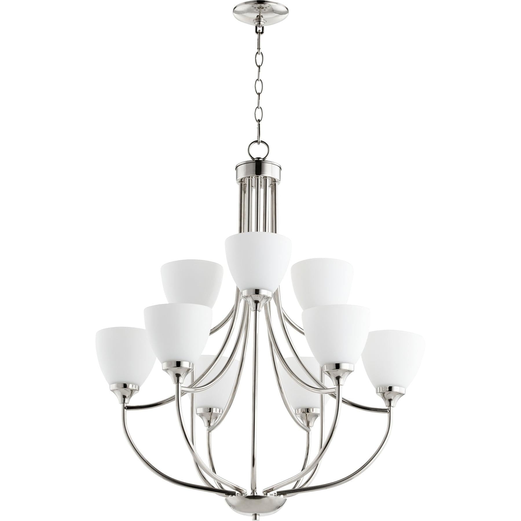 Quorum Enclave 6059-9-62 Chandelier - Polished Nickel