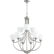 Quorum Enclave 6059-9-65 Chandelier - Satin Nickel