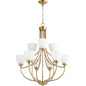Quorum Enclave 6059-9-80 Chandelier - Aged Brass