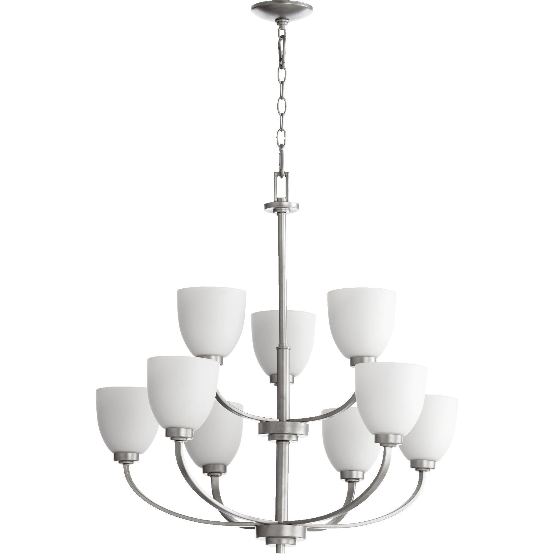 Quorum Reyes 6060-9-64 Chandelier - Classic Nickel