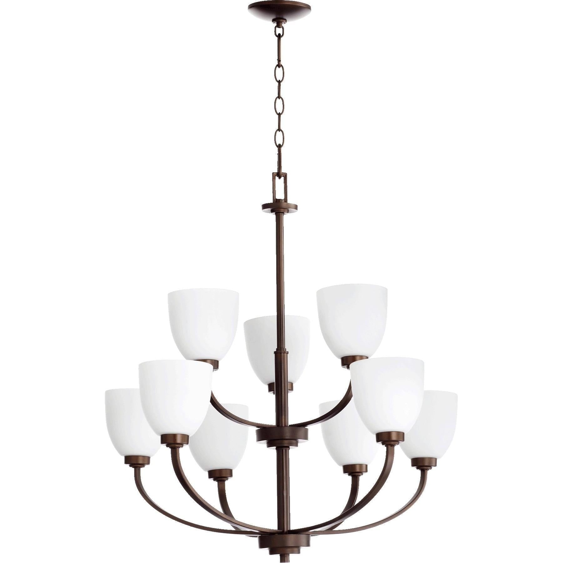 Quorum Reyes 6060-9-86 Chandelier - Oiled Bronze