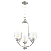 Quorum Barkley 6069-3-265 Chandelier - Satin Nickel W/ Clear/seeded