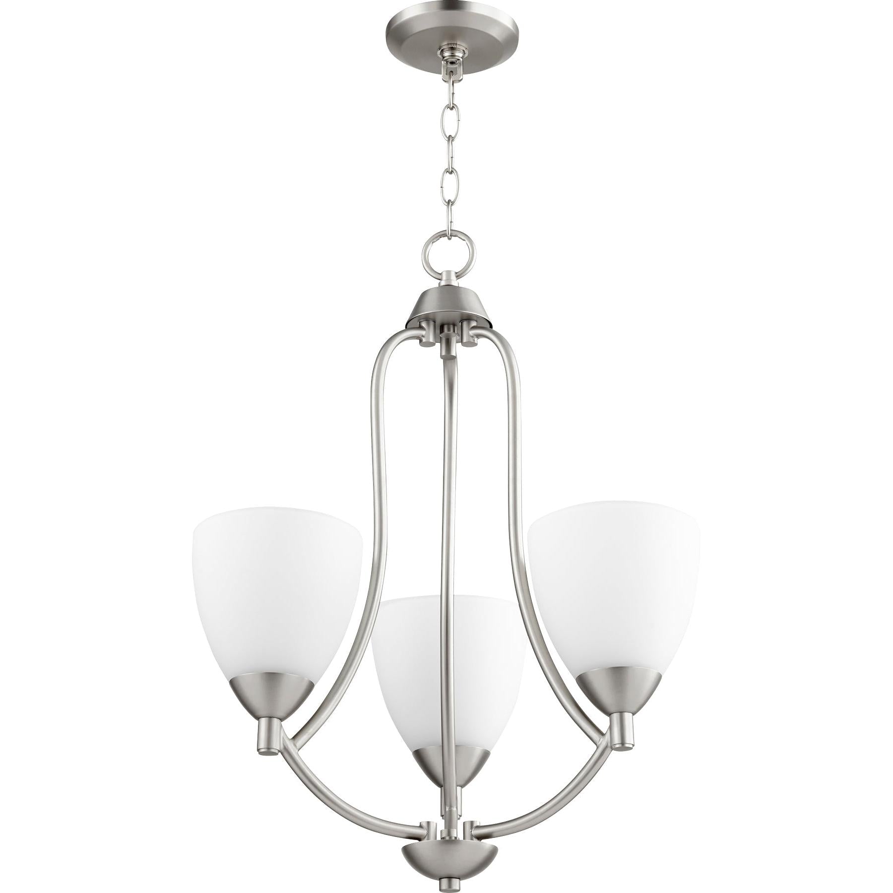 Quorum Barkley 6069-3-65 Chandelier - Satin Nickel