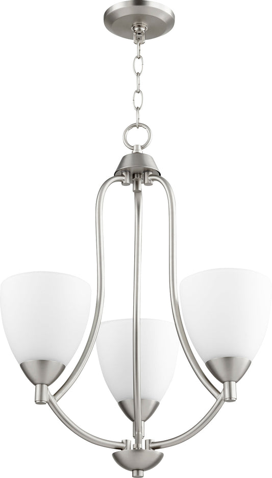 Quorum Barkley 6069-3-65 Chandelier - Satin Nickel