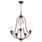 Quorum Barkley 6069-5-286 Chandelier - Oiled Bronze W/ Clear/seeded