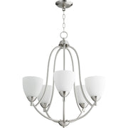 Quorum Barkley 6069-5-65 Chandelier - Satin Nickel