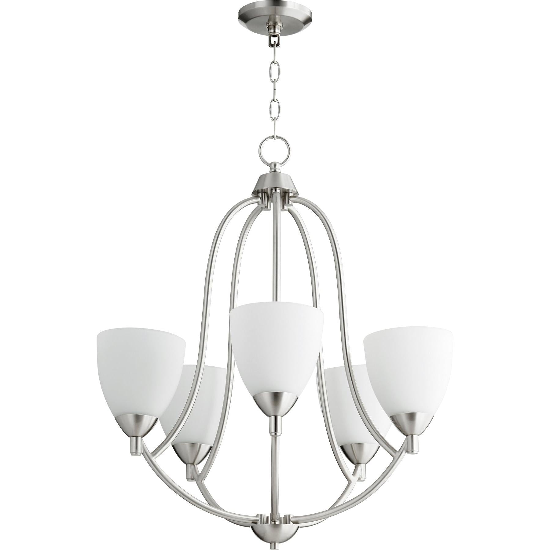 Quorum Barkley 6069-5-65 Chandelier - Satin Nickel