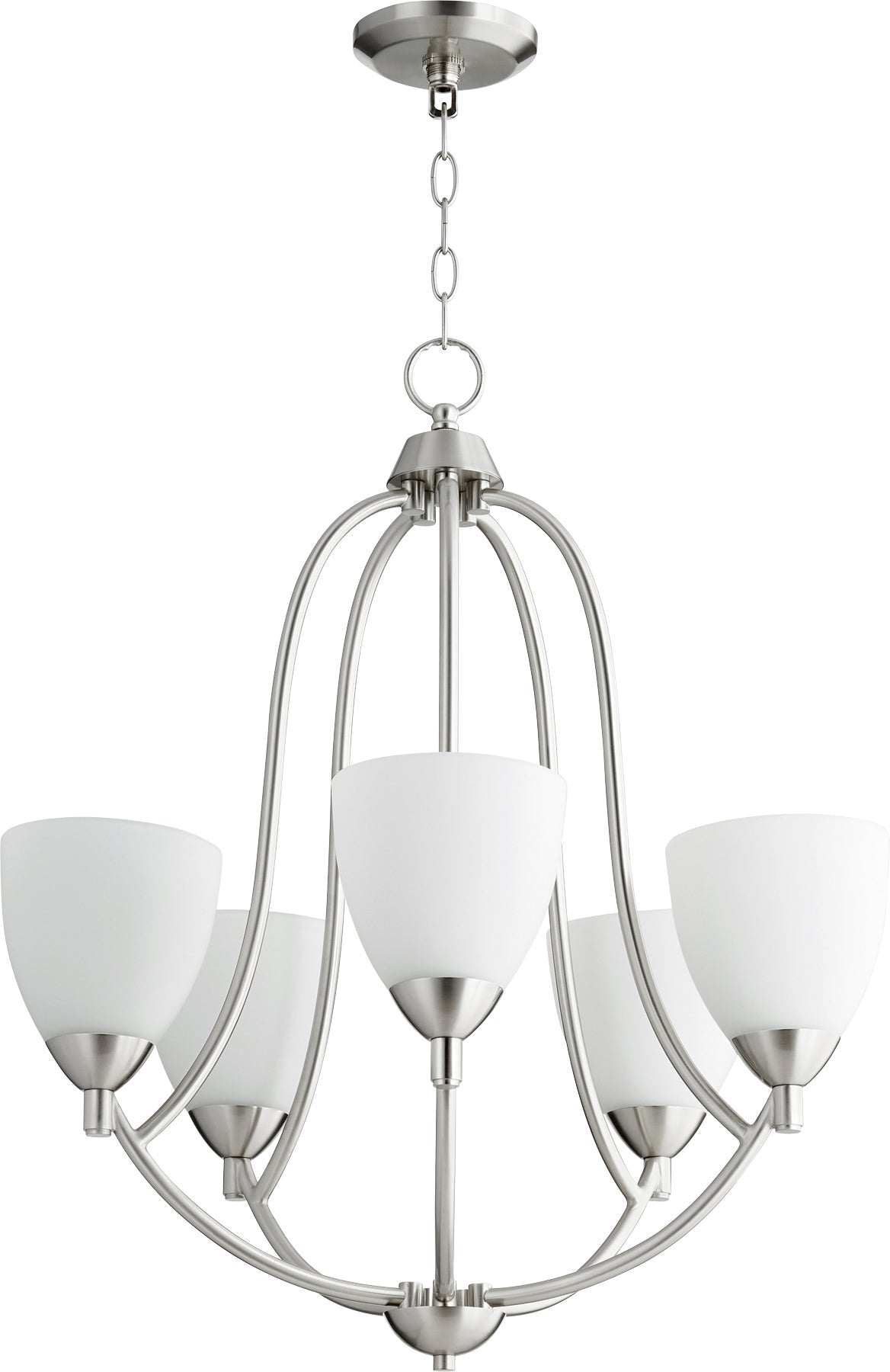 Quorum Barkley 6069-5-65 Chandelier - Satin Nickel