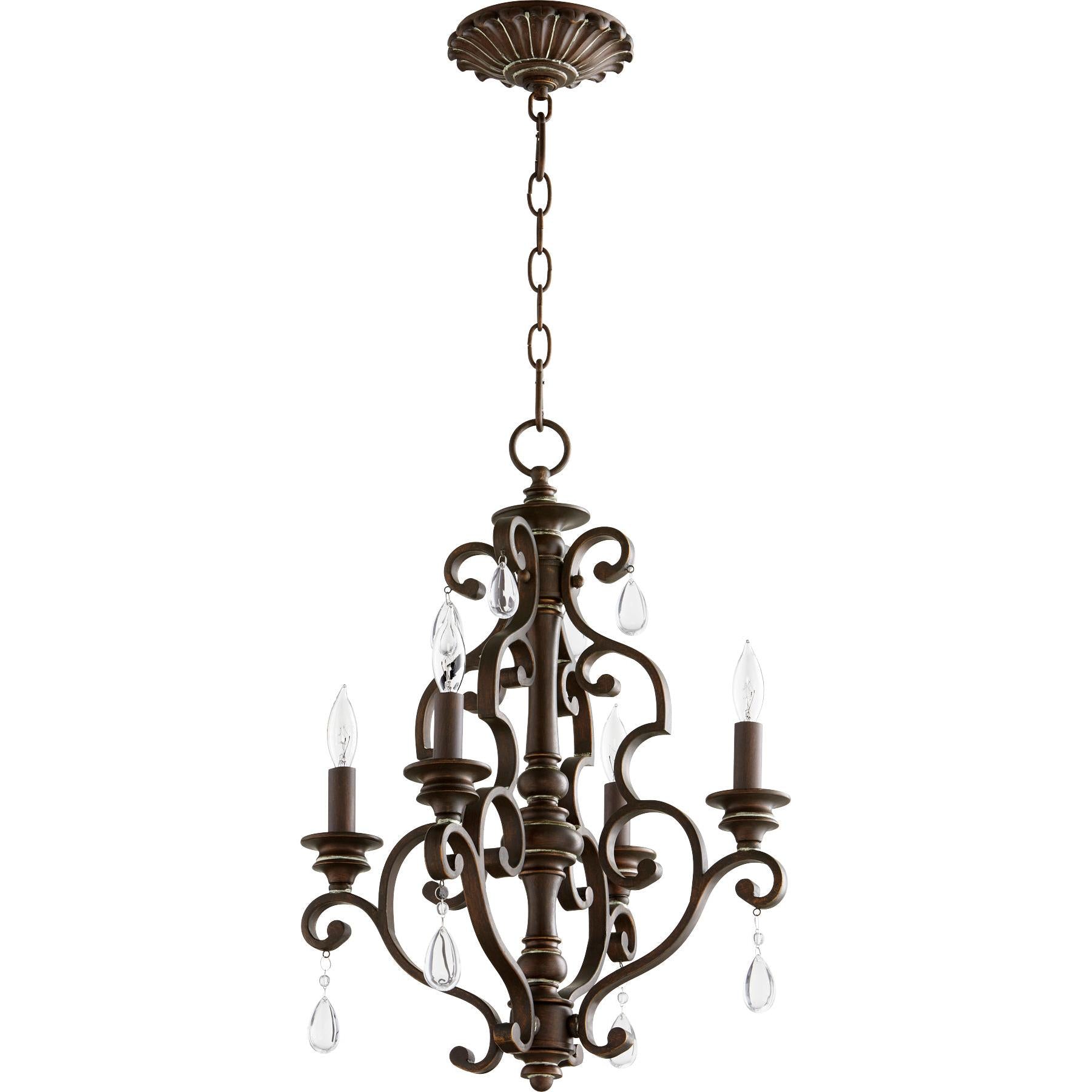 Quorum San Miguel 6073-4-39 Chandelier - Vintage Copper