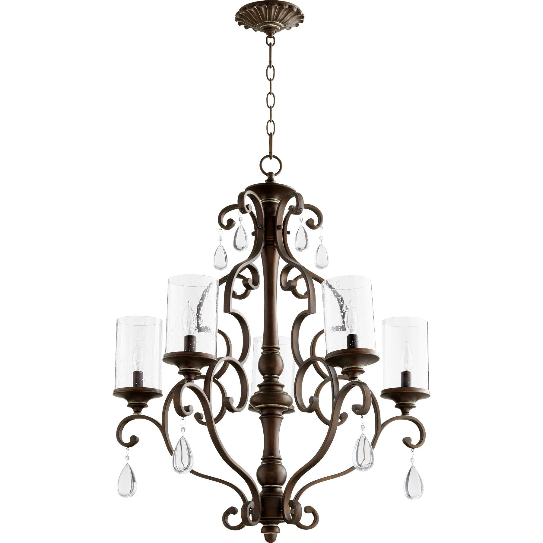 Quorum San Miguel 6073-5-39 Chandelier - Vintage Copper