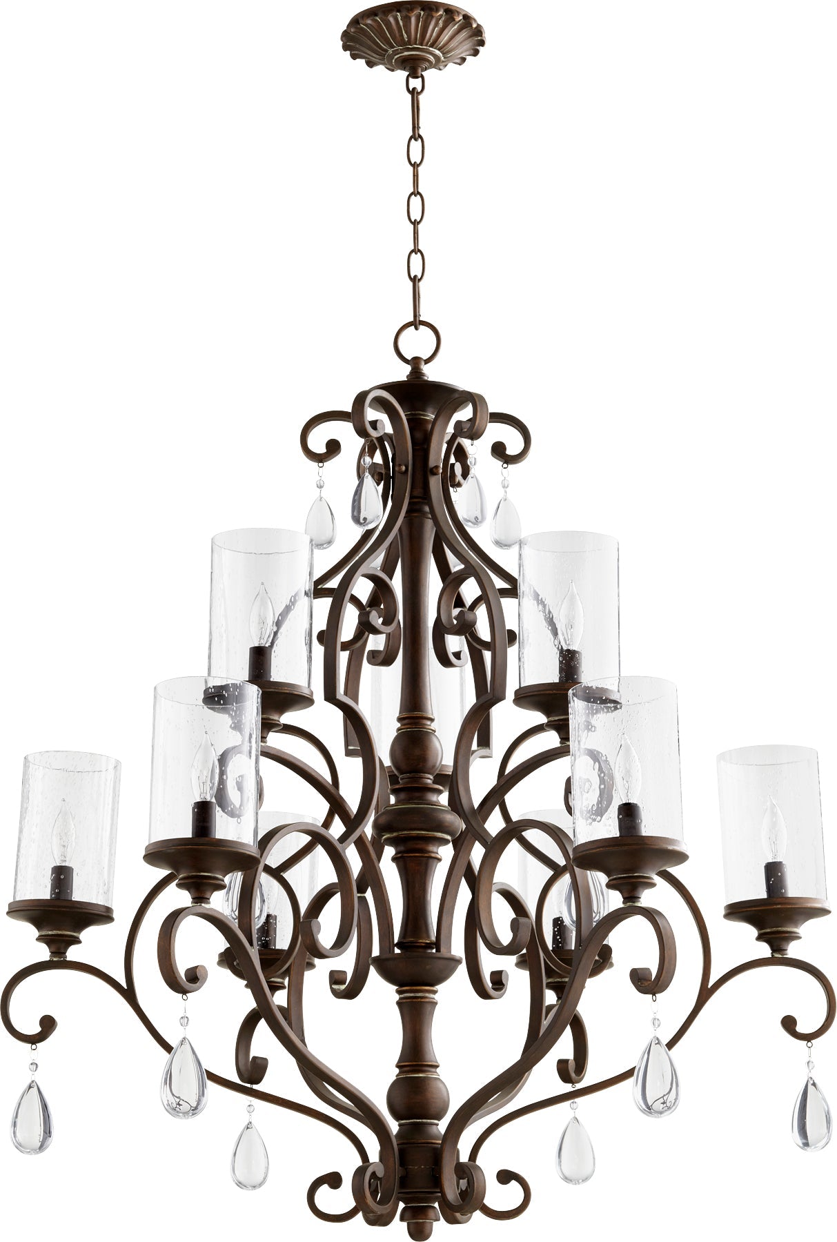 Quorum San Miguel 6073-9-39 Chandelier - Vintage Copper