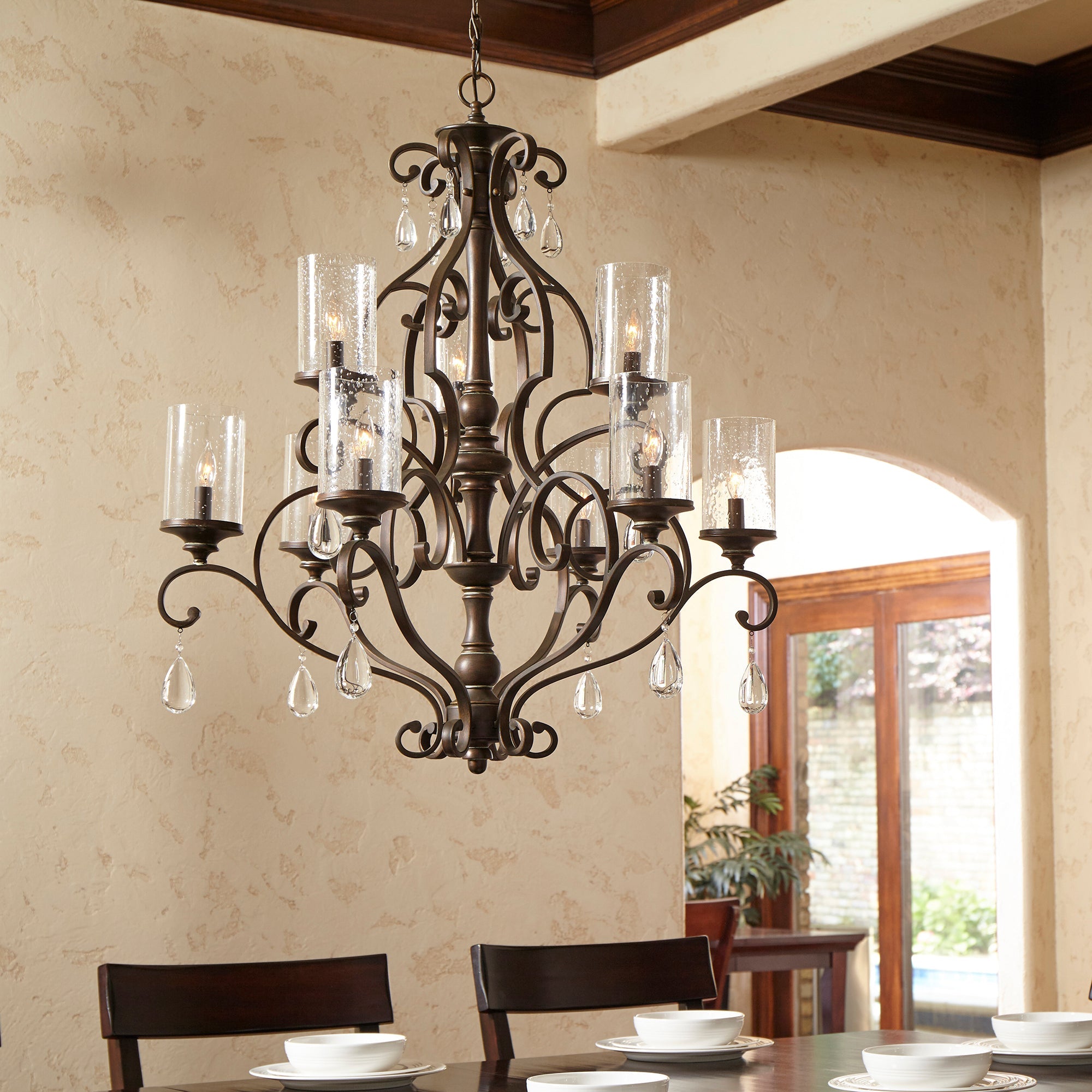 Quorum San Miguel 6073-9-39 Chandelier - Vintage Copper