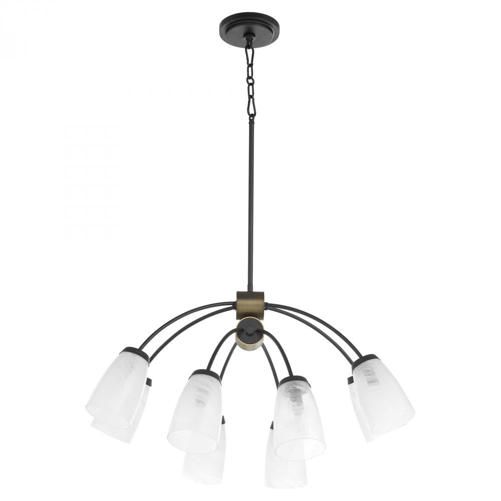 Quorum International 6077-8-59 Chandelier Contemporary - Matte Black