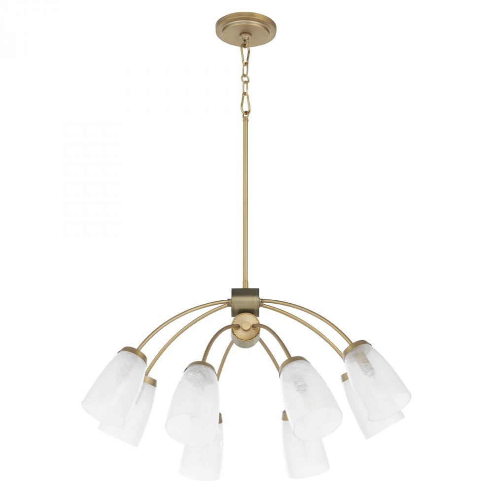 Quorum International 6077-8-80 Chandelier Contemporary - Aged Brass