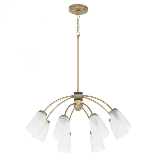 Quorum International 6077-8-80 Chandelier Contemporary - Aged Brass