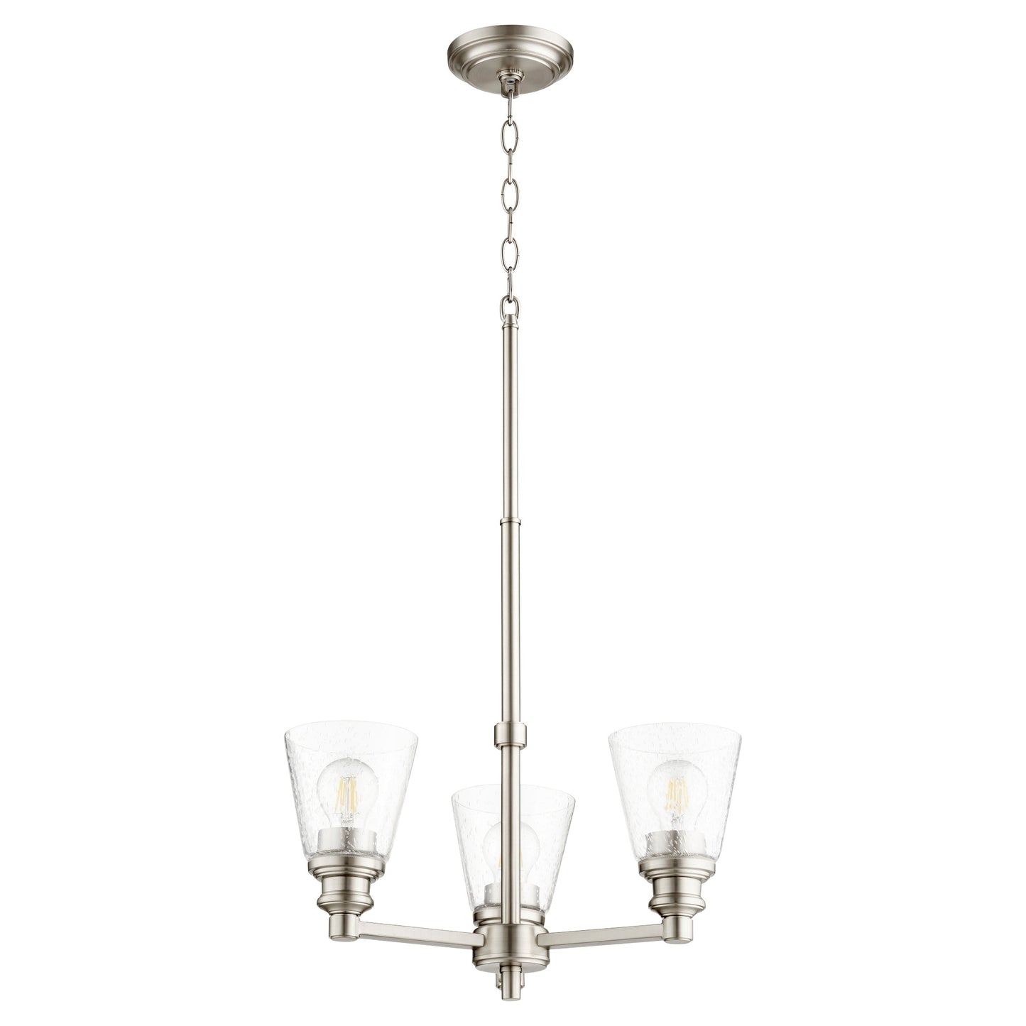 Quorum Dunbar 609-3-65 Chandelier - Satin Nickel