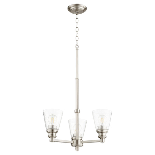 Quorum Dunbar 609-3-65 Chandelier - Satin Nickel