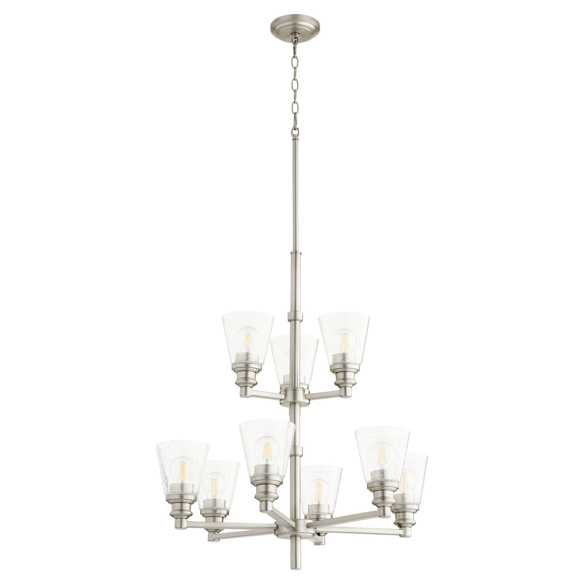 Quorum Dunbar 609-9-65 Chandelier - Satin Nickel