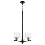 Quorum Monarch 610-3-6965 Chandelier - Textured Black W/ Satin Nickel