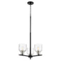 Quorum Monarch 610-3-6965 Chandelier - Textured Black W/ Satin Nickel