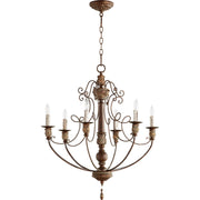 Quorum Salento 6106-6-39 Chandelier - Vintage Copper