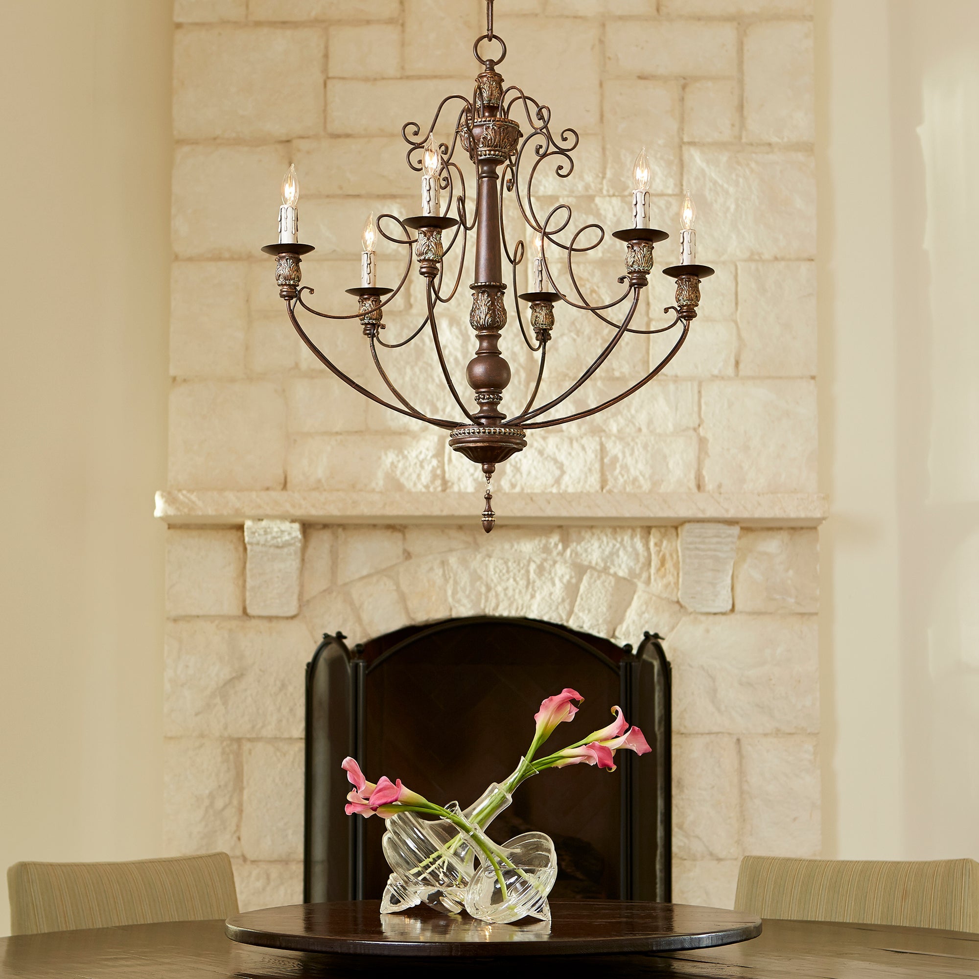 Quorum Salento 6106-6-39 Chandelier - Vintage Copper