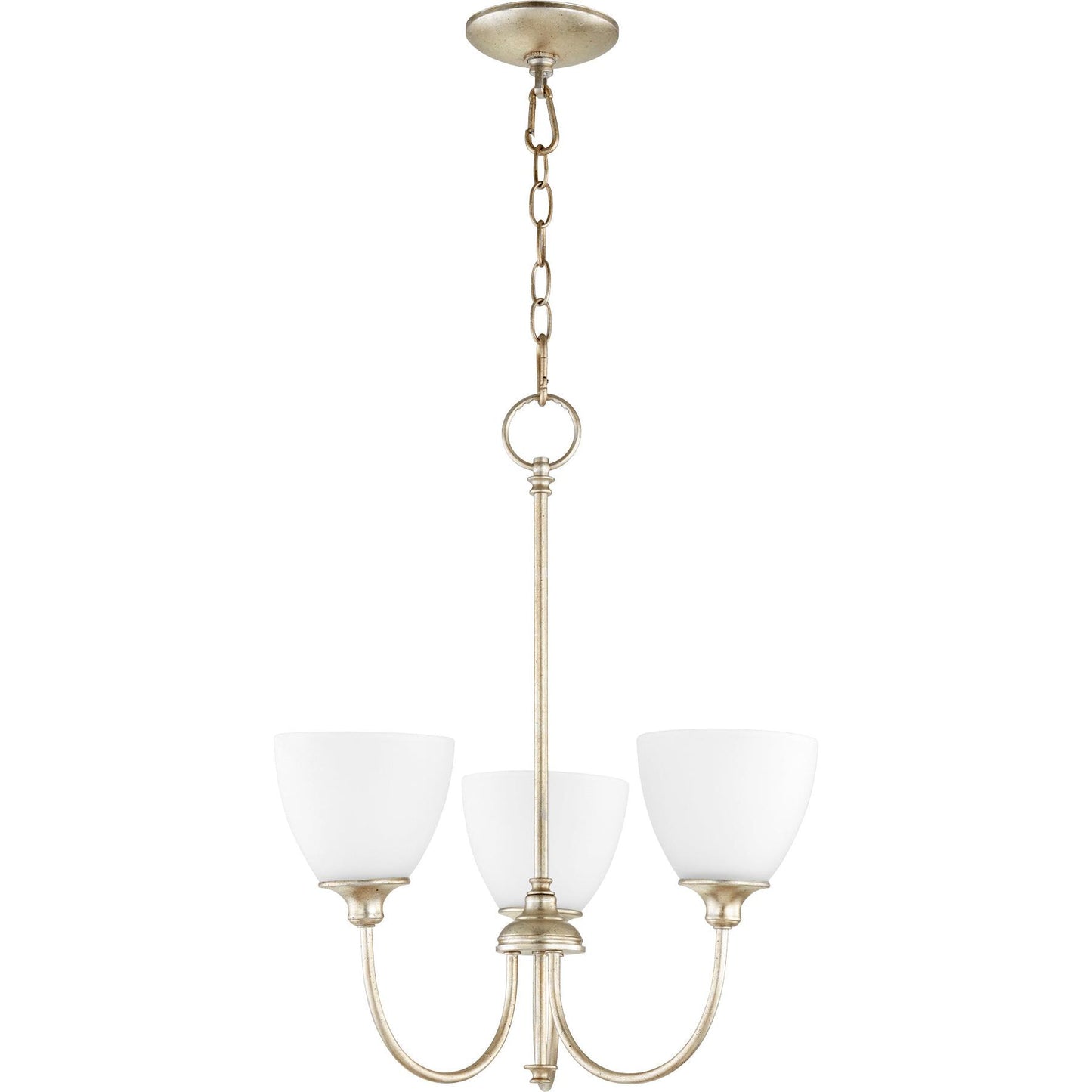 Quorum Celeste 6109-3-60 Chandelier - Aged Silver Leaf