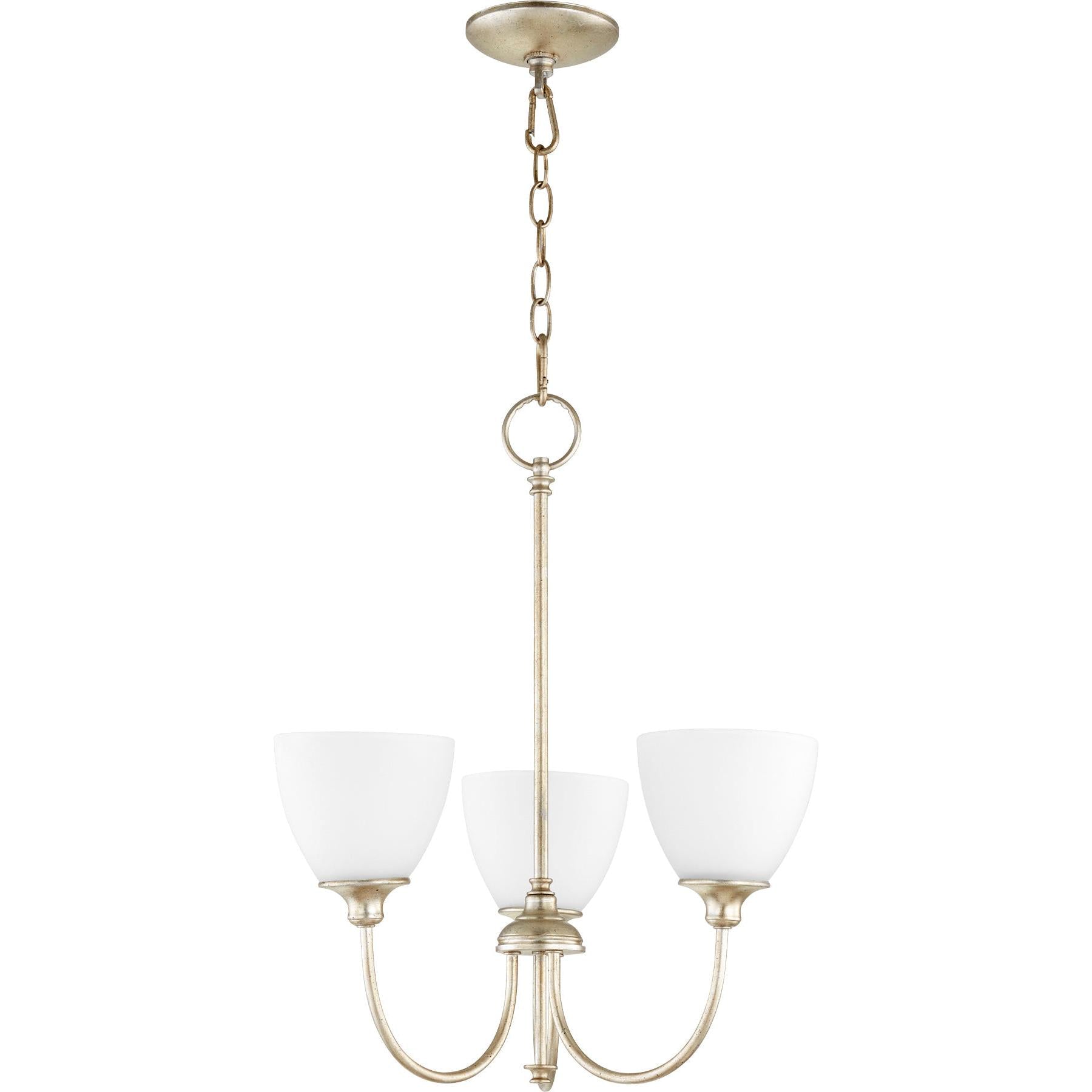 Quorum Celeste 6109-3-60 Chandelier - Aged Silver Leaf