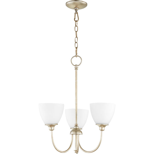 Quorum Celeste 6109-3-60 Chandelier - Aged Silver Leaf