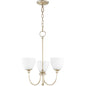 Quorum Celeste 6109-3-60 Chandelier - Aged Silver Leaf