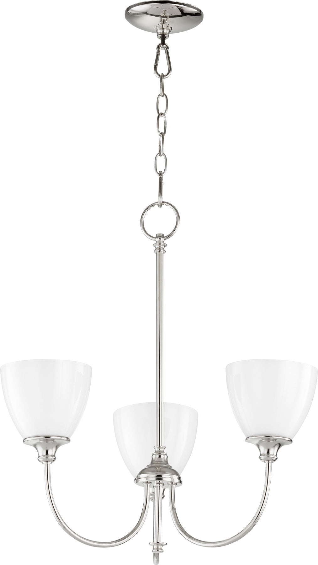 Quorum Celeste 6109-3-62 Chandelier - Polished Nickel