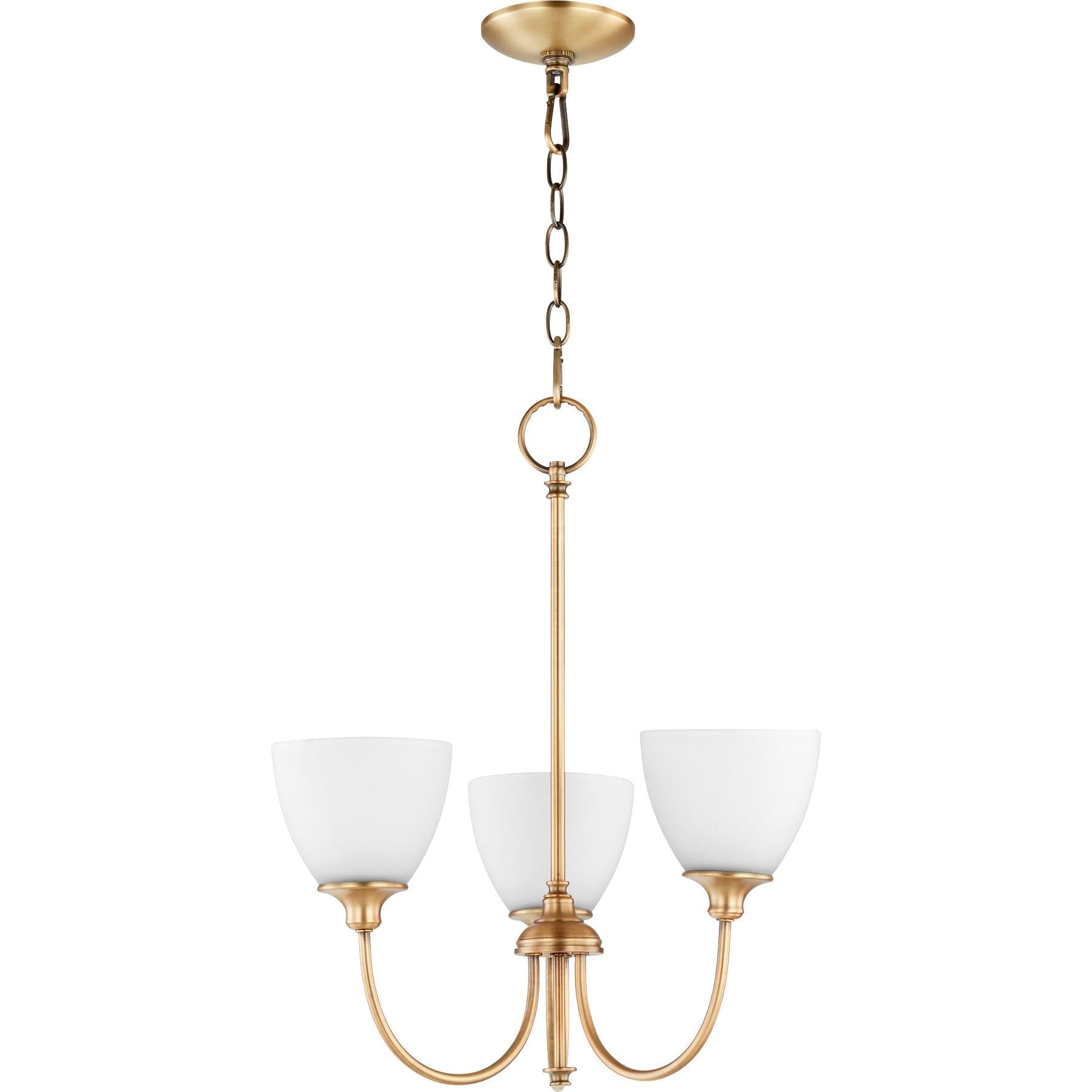 Quorum Celeste 6109-3-80 Chandelier - Aged Brass