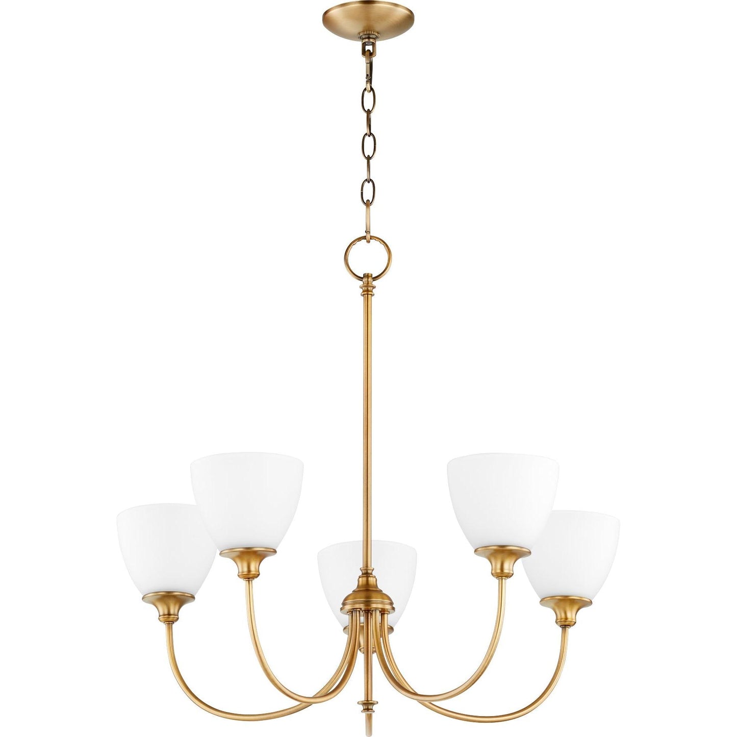 Quorum Celeste 6109-5-80 Chandelier - Aged Brass