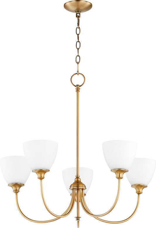 Quorum Celeste 6109-5-80 Chandelier - Aged Brass