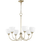 Quorum Celeste 6109-6-60 Chandelier - Aged Silver Leaf