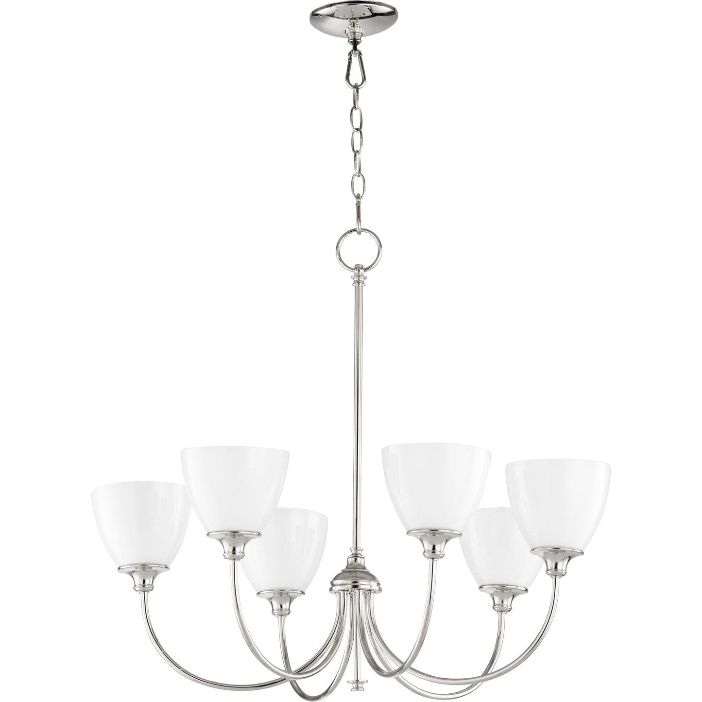 Quorum Celeste 6109-6-62 Chandelier - Polished Nickel