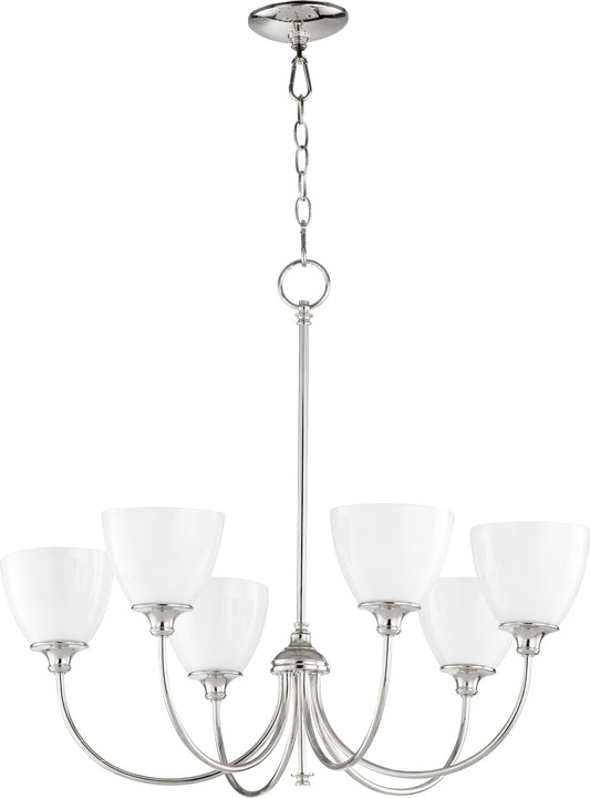 Quorum Celeste 6109-6-62 Chandelier - Polished Nickel