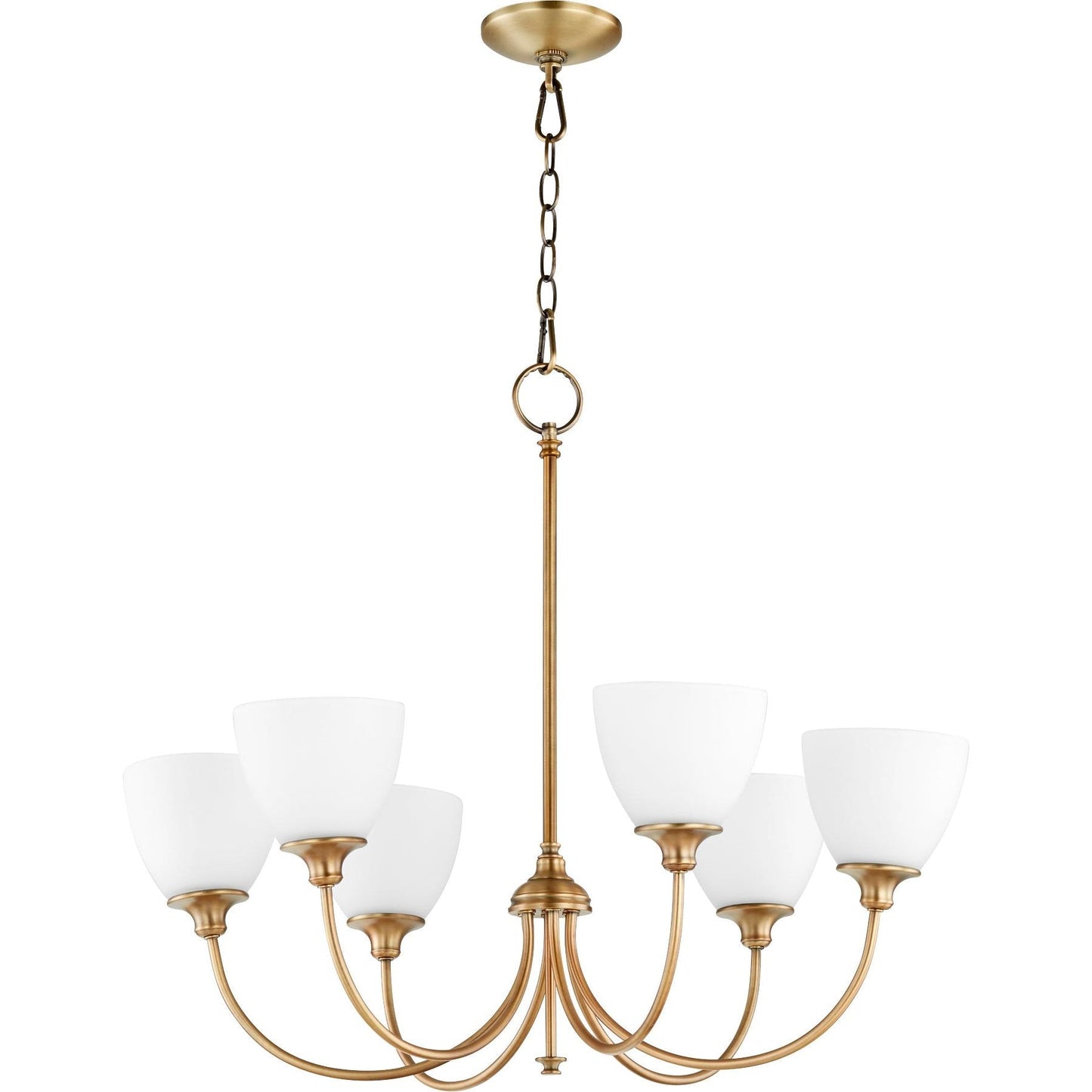 Quorum Celeste 6109-6-80 Chandelier - Aged Brass