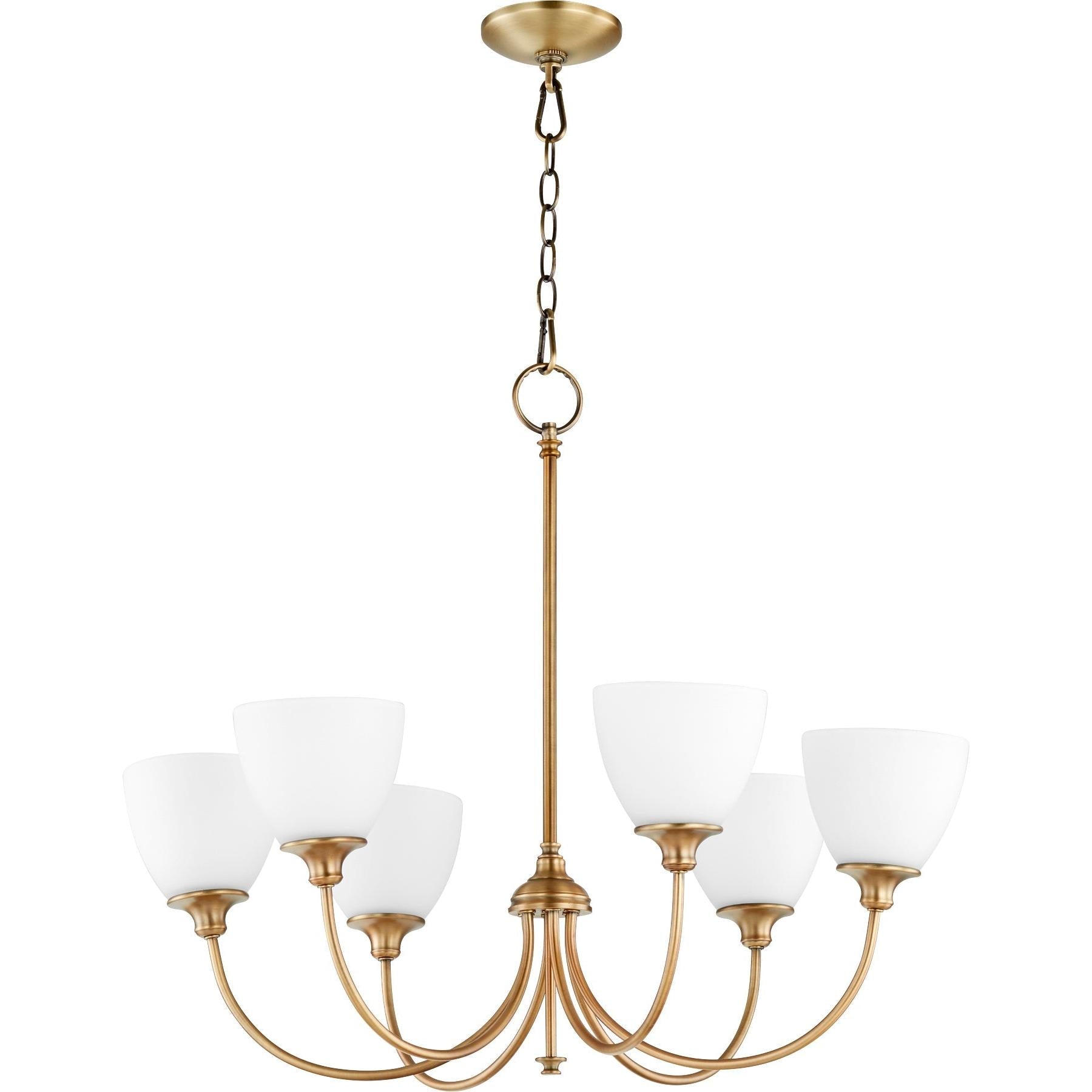 Quorum Celeste 6109-6-80 Chandelier - Aged Brass