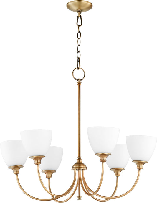 Quorum Celeste 6109-6-80 Chandelier - Aged Brass